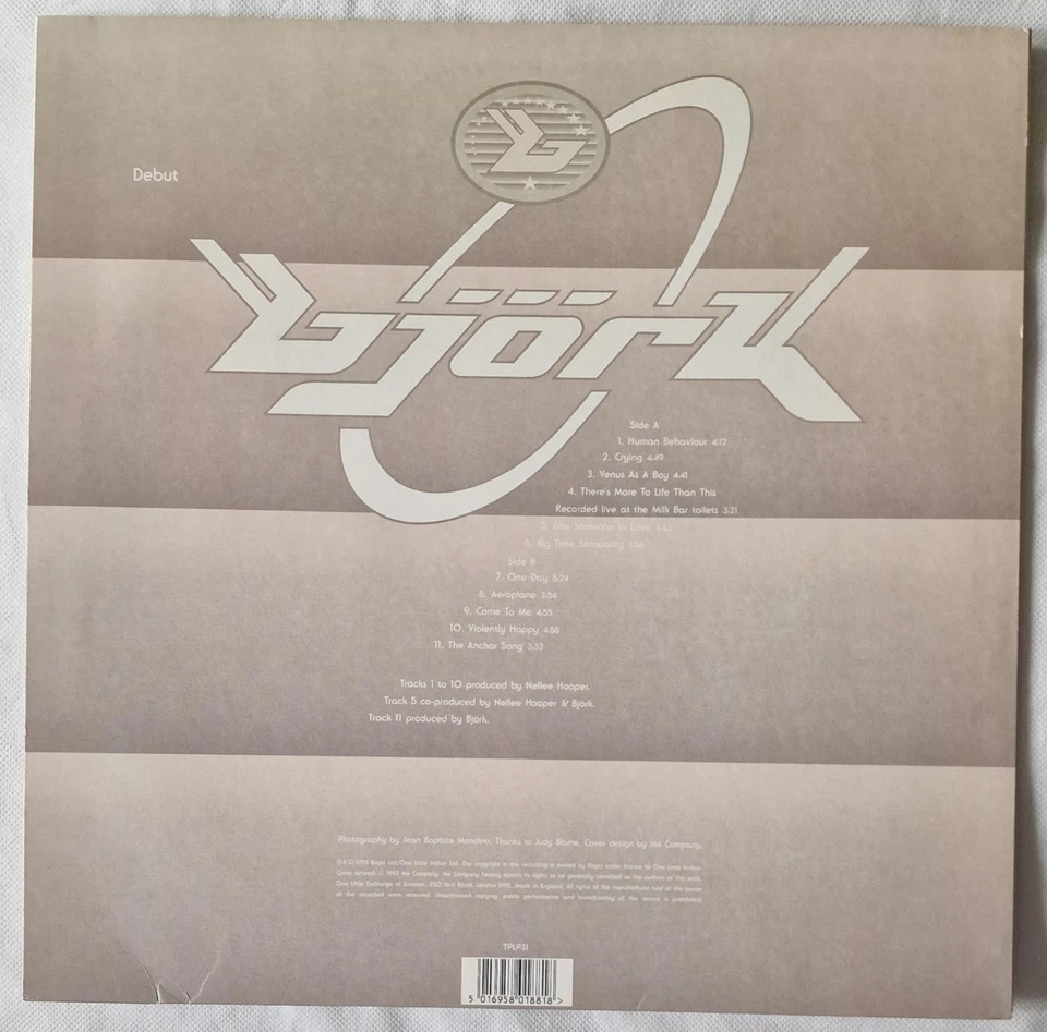 LP Björk Debut 1ST PRESS W/ MIKES-THE EXCHANGE IN MATRIX TPLP31 VINYL RECORD - Image 2 of 4