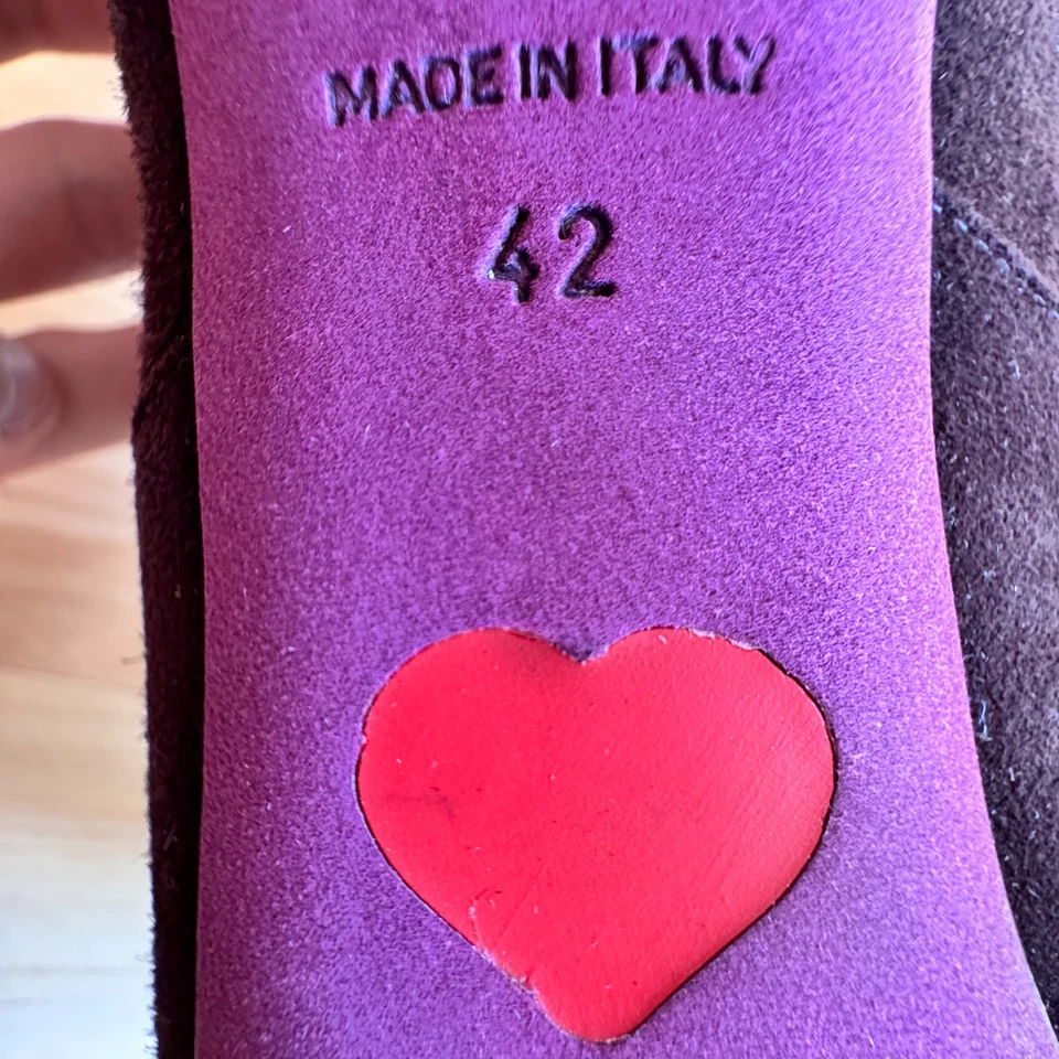 READ Amanda Gregory under knee boots brown stretch suede heels Size US 12 EU 42 - Image 2 of 4