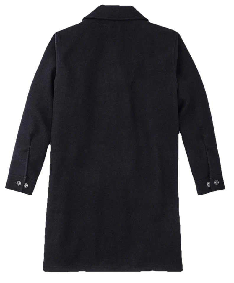 Men's Filson Long Mackinaw Cruiser - XS & S - 20270430 MADE IN USA Navy Trench - Image 4 of 4