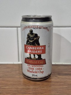 1994 Winfield Cup Canberra Raiders Tooheys Draught beer can Rugby League NRL