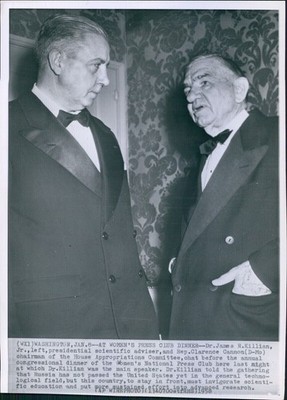1958 Dr James Killian Wa Clarence Cannon Scientific Committee Men Wirephoto 7X9