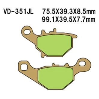 For Suzuki DRZ125L 2003-2017 Vesrah VD-351JL Front Sintered Metal Brake Pads Foto 2 de 2