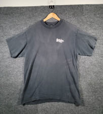 Vintage 90s No Fear T-Shirt Mens XL Black Sun Fade Graphic Tee Grunge USA Made