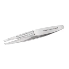 Tweezerman Wide Grip Slant Tweezer with No Slip Grip to Control and Shape Brows