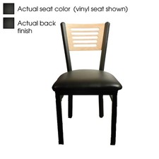 Oak Street Mfg SL21505WBWB 5Line Black Wood Back & Seat Chair