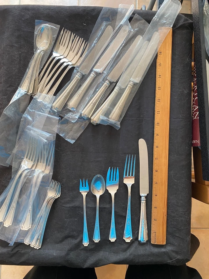 JUEGO PARCIAL DE 6 AJUSTES COLFAX BY DURGIN PLATA ESTERLINA SIN MONOGRAMA Foto 4 de 4