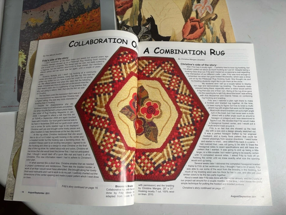 LOT x 3 ATHA Art of Rug Hooking 1991 2011 Traditional Hooking Artists Paperback - Image 2 of 4