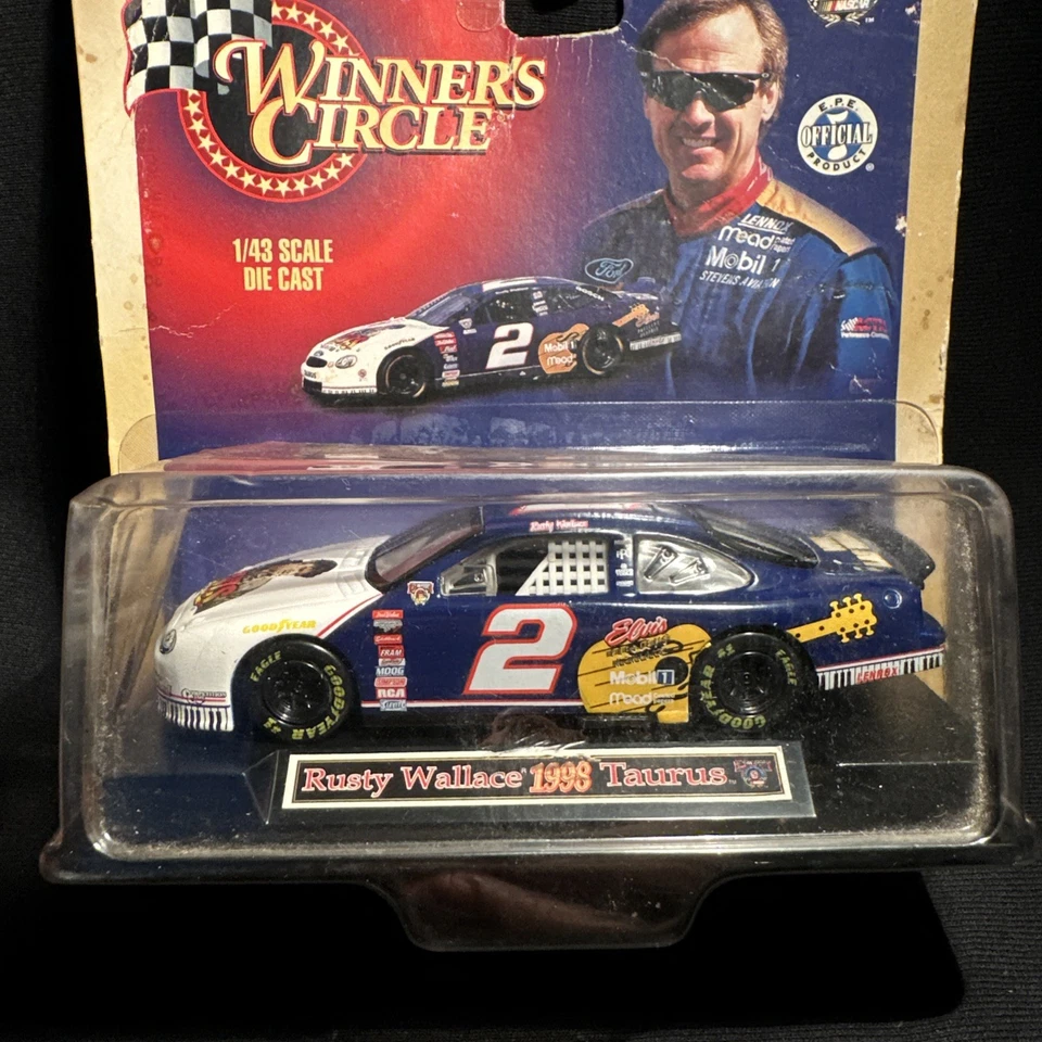 Winner's Circle RUSTY WALLACE #2 NASCAR 1:43 Elvis 1998 Taurus Race Car NIP Car - Image 2 of 4