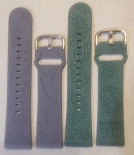 Minyee 2 Packs Floral Engraved Band Compatible with Fitbit Versa 4/3  Sense /2