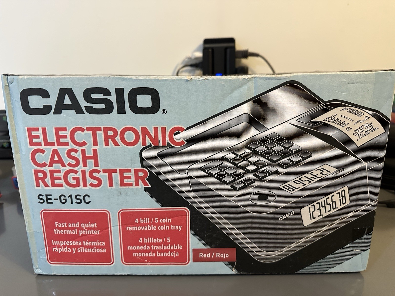 Casio Cash Register SE-G1SC Red Electronic Thermal NEW