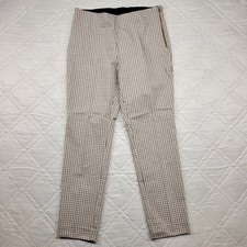 a new day tan check side zip pants size 8