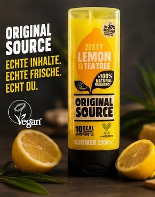 Original Source Zesty Lemon & Tea Tree Duschgel VEGAN Showergel 250ml