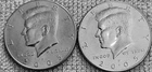 2 - 2005 Kennedy half dollar coins 1 P + 1 D