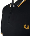 Fred Perry M3600 Polo Mens 3XL XXXL Black/White/Gold Ska Mod Scooter Skins Oi