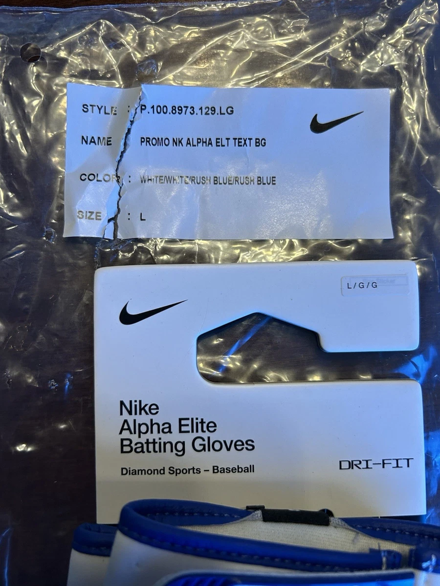 Guantes de bateo Nike Primo Alpha Elite Dri-Fit $74 azul FD7868-409 talla grande