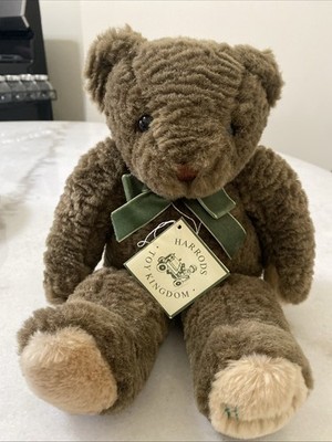 Harrods Store Plush Knightsbridge 13  Teddy Bear with Green Harrods Ribbon