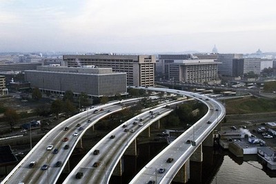 Aerial View,Washington,DC,Southeast Southwest Expressway,Highway,Highsmith