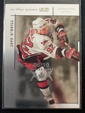Jeff O'Neill 2003-04 In The Game Used Signature Series Spring Expo Card #06/10