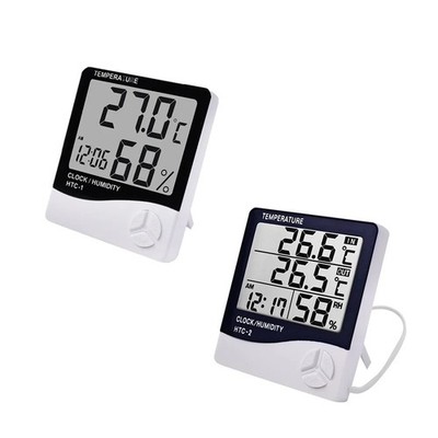 Thermometer Indoor Digital LCD Hygrometer Temperature Humidity Meter Alarm Clock