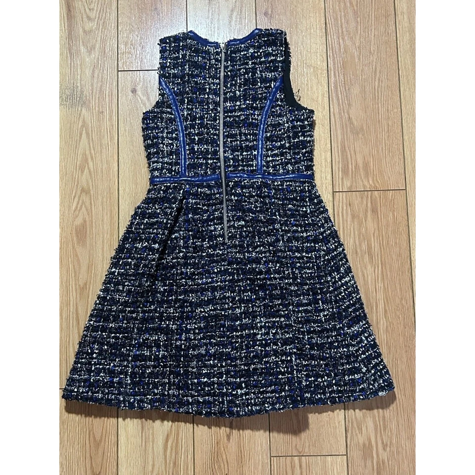 Vestido Blush by US Angels Boucle Negro/Blanco con Borde Azul - Niñas Talla 8 Foto 2 de 4