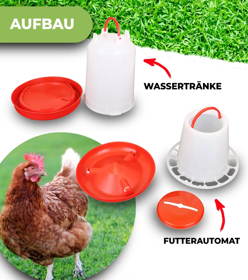 Futterautomat Futterspender für Hühner, Enten, Gänse, Küken und anderes Geflügel - Bild 3 von 4