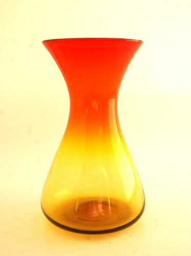 Blenko Glass Tangerine Vase Wayne Husted Design #5318