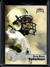2001 Fleer Premium Drew Brees Revolution RC # 3 RR Chargers Rookie