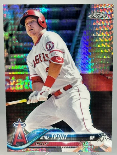 2018 Topps Chrome Prism Refractor Mike Trout #100