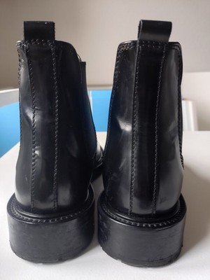 Chelsea Boots von Vietti, made in Italy, Größe 38,5, Schwarz, Leder, Stiefel