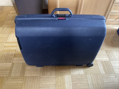 Reisekoffer Hartschalenkoffer blau von Samsonite 2 Rollen, seitlicher Griff - Bild 1 von 8