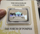 Forum Pompeii Proof Hologram Collection 1oz Silver Bar Coin Solomon Islands