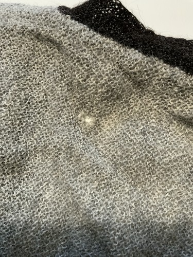 Vintage 50s 60s Lemmermayer Prime Alpaca Fuzzy Knit Gray V Neck Pullover Sweater - Picture 12 of 17