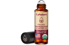 UpNature Beauty Castor Oil Roll On Eye Roller - 100 Organic Frankincense and Ca