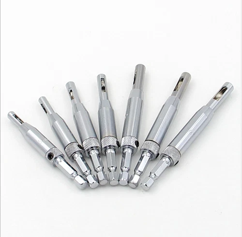 7Pcs Self Centering Drill Bit Set Wood Window Door Hinge Drill Bits Tool DIY