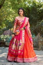 Latest Jacquard Silk Fancy Lehenga Choli With Dupatta For Women Function Wear