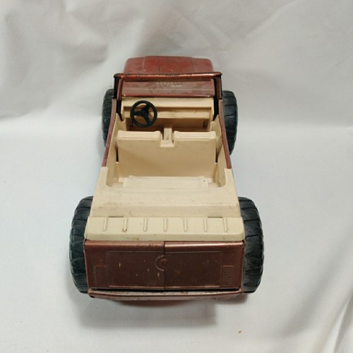 Vintage 1970er Jahre Tonka gepresster Stahl Jeepster "Stump Jumper" - verbrannt orange - Bild 5 von 10