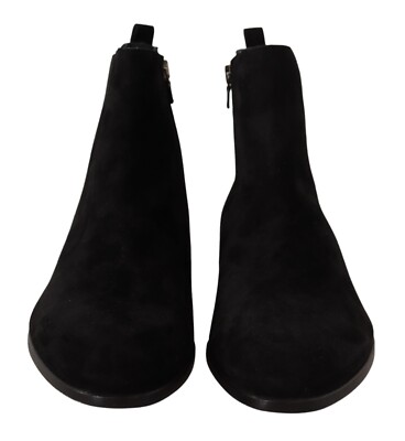 DOLCE & GABBANA Shoes Boots Black Suede Leather Chelsea Mens  display picture 1