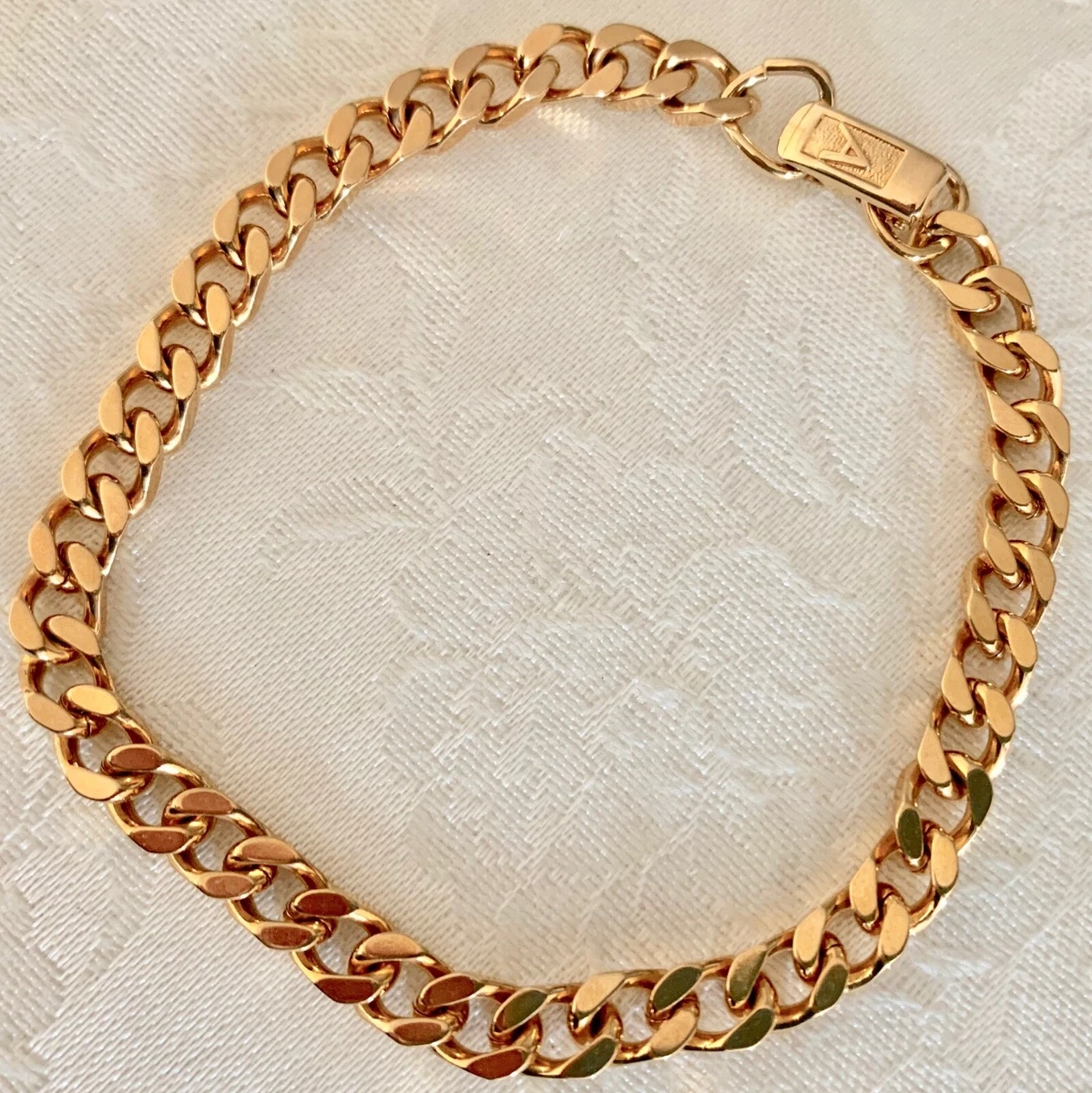 Artisan Gold Tone Link Chain Bracelet 8 1 2