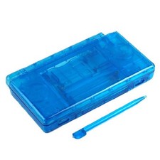 Nintendo DS Lite Full Replacement Housing Shell Screen Lens Clear Blue US 