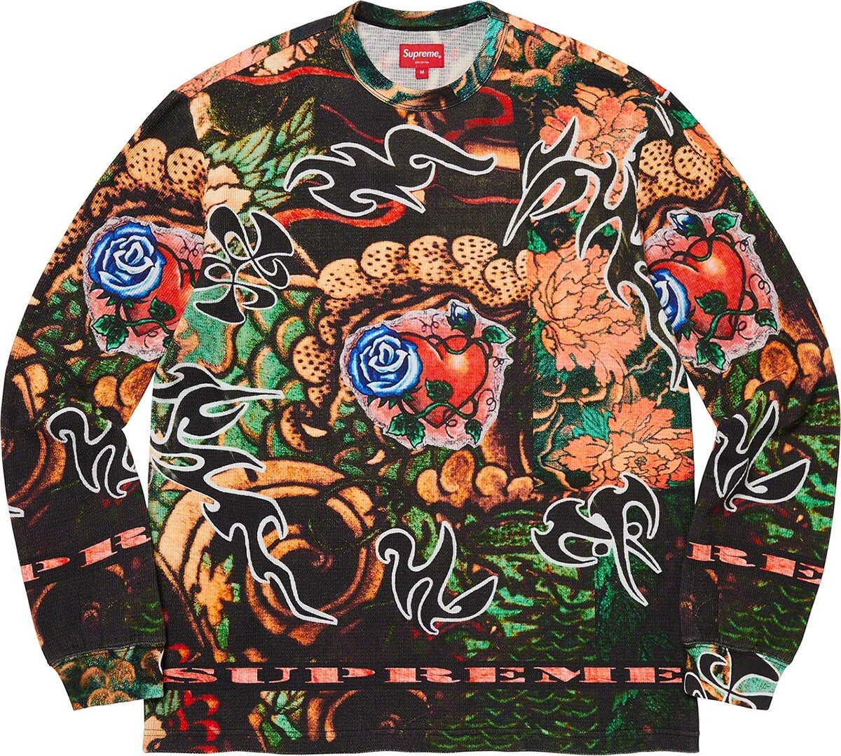 T shirt Supreme Sacred Heart Waffle LS taille moyenne TOUT NEUF