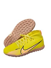 Nike Jr Mercurial Superfly 9 Club Yellow Soccer Cleats TURF Sz 5.5 DJ5954-780