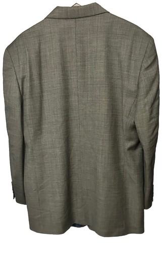 ALFANI Men's 44 R 100% Wool Coat Blazer Suit Jacket Black & White - Picture 2 of 7
