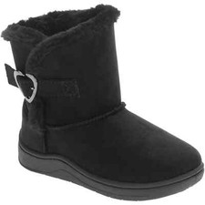 New Garanimals Girls Winter snow boots shoes Sherling faux fur black Toddler 4 5