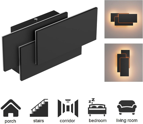 Lámpara De Pared LED De 24 W, Aluminio, Diseño Moderno, Luz Blanca Cálida, Color - Imagen 3 de 12