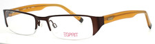 ESPRIT ET17337 535 Brown Womens Rectangle Half Rim Eyeglasses 50-17-130 B:26