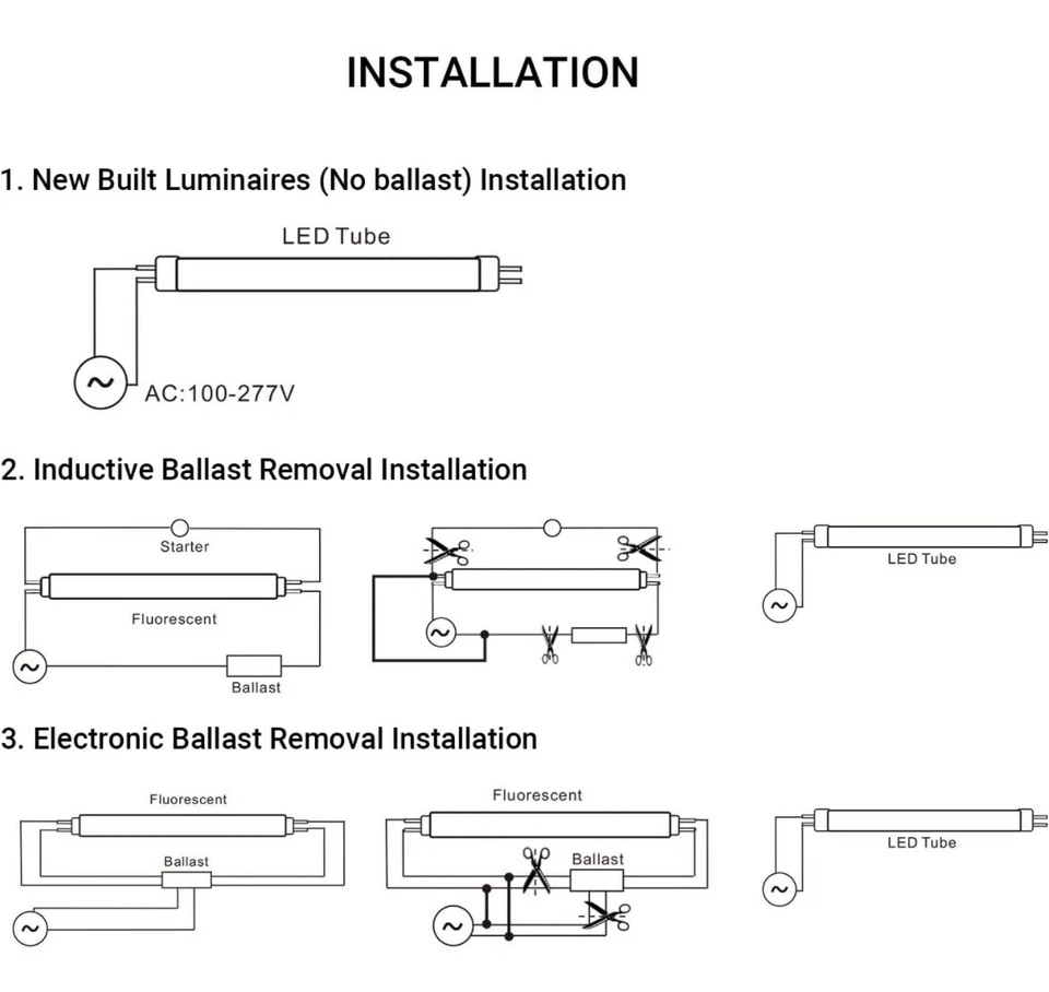 jimwhen 4 Pack G13 LED Light Tube Bulbs 2FT LED Nano Tube Light9W 18W - Image 4 of 4