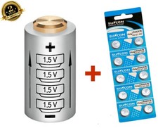 Battery Adaptor Converter To 4LR44/4SR44. 6V  10 Batteries LR44