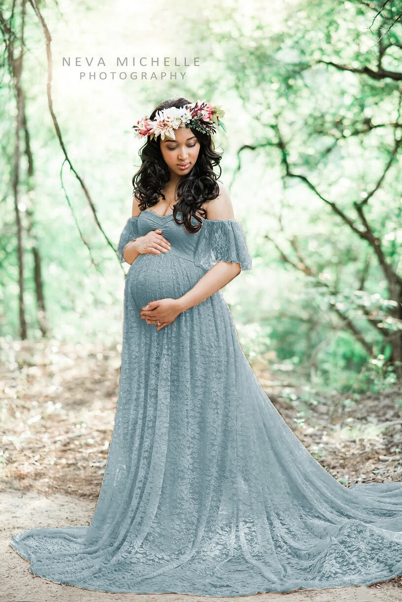 off the shoulder maternity dress