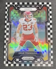 2023 Panini Prizm Drue Tranquill Black & White Checker Kansas City Chiefs #156
