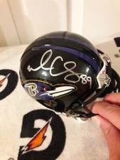 Mark Clayton Signed Baltimore Ravens Mini Helmet PSA OKLAHOMA SOONERS
